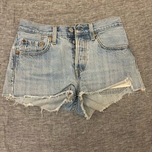 Levi’s 501 Distressed denim shorts